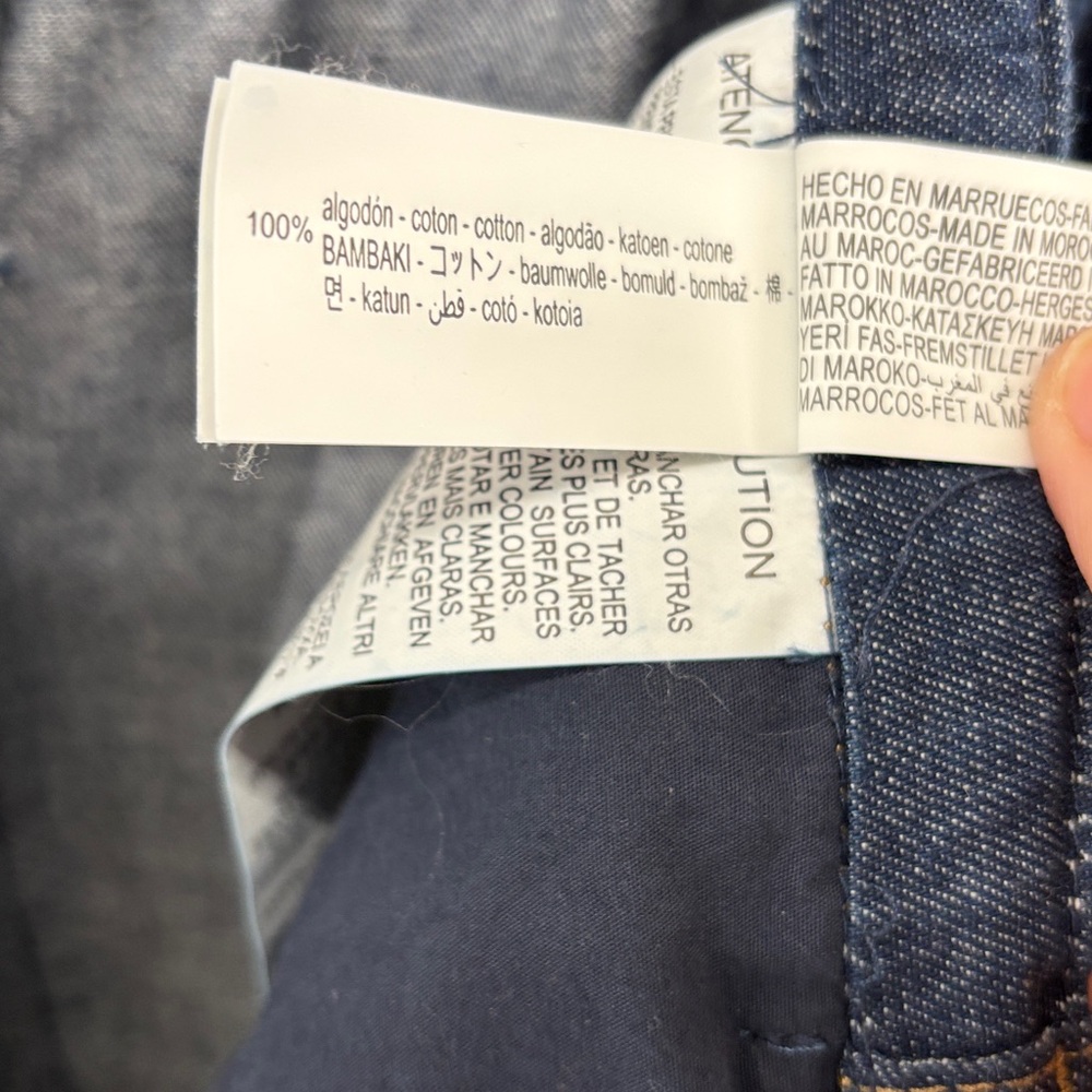Zara Dark Denim Elastic Waist Wide Leg Light Weight Jeans Size 10 - Picture 5 of 9